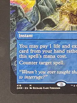 MTG Force of Will - Borderless, English Dominaria Remastered Regular 418 - Image 3