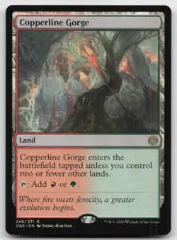 MTG Copperline Gorge R Promo Pack: Phyrexia: All Will Be One 249 LP - Image 1