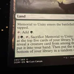 Memorial to Unity - Dominaria #245/269 MTG Magic The Gathering - Image 2