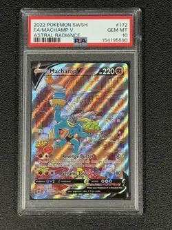 2022 Pokemon SWSH Astral Radiance 172/189 Machamp V Alternate Art 🔥PSA 10🔥 - Image 1