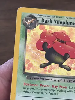 Dark Vileplume 13/82 Holo Rare Team Rocket Pokemon Unlimited Holo Near Mint - Image 5