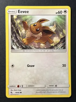 Eevee 49/68 Hidden Fates Pokemon Card - Near Mint - Image 1