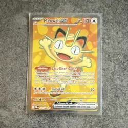 Pokemon TCG Meowth ex 107/088 Perfect Order Ultra Rare Full Art Holo EN - Image 1