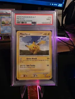 2008 Pokemon Diamond & Pearl Majestic Dawn #70 Pikachu PSA 9 MINT! - Image 1