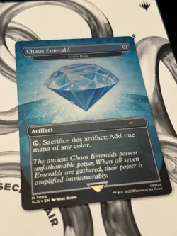 Chaos Emerald (7036) Light Blue - Lotus Petal - MTG Sonic Secret Lair - Image 4