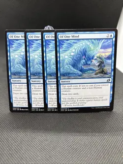 ***Of One Mind X4***Ikoria Lair of Behemoths MTG Magic Human - Image 1