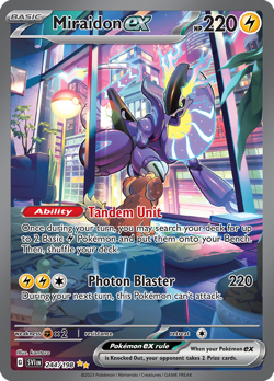 Miraidon ex 244/198 Special Illustration Rare Scarlet & Violet Pokemon NM/M - Image 4