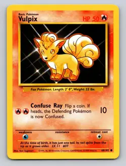 Vulpix 99/130 Common Base Set 2 Pokemon NM - Image 1