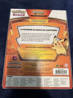 Pokemon 2017 Shining Legends 3 Pack Booster/Pin Box New/Factory Sealed (Pikachu) - Image 2