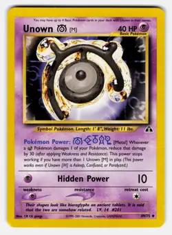 Unown [M] N2 #49/75 LP Pokemon TCG Uncommon - Image 1