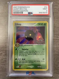 Pokemon Lileep EX Power Keepers Reverse Holo #52 PSA 9 Mint - Image 1