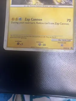 Raikou HGSS19 Holo Promo Basic Pokemon TCG Trainer Kit Gyarados & Raichu 2010 - Image 3