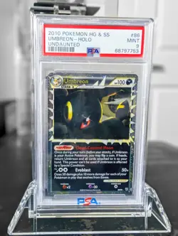 2010 Pokemon HeartGold & SoulSilver Undaunted Umbreon Holo #86/90 PSA 9 MINT - Image 1