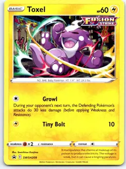 Toxel SWSH209 Holo Promo Sword & Shield Promo Pokemon Holo NM - Image 1