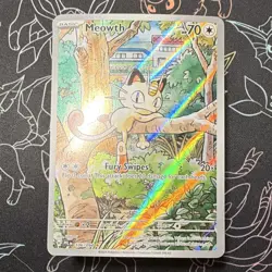 Pokemon TCG Meowth 106/094 Me02 Phantasmal Flames Illustration Rare Holo 70HP - Image 1