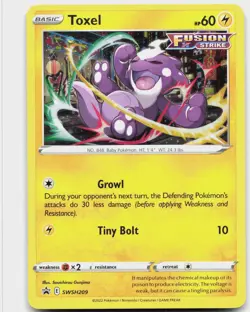 Toxel SWSH209 Holo Promo Sword & Shield Promo Pokemon Near Mint - Image 1