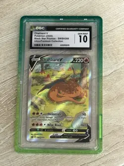 Pokemon Charizard V CGC 10 GEM MINT SWSH260 Ultra Premium Black Star Promo - Image 1