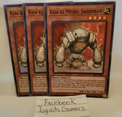YUGIOH KOA KI MEIRU SANDMAN SESL X3 SUPER LIGHT PLAYED - Image 1