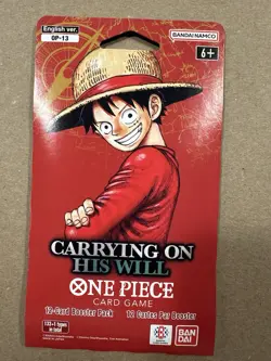 10x One Piece Card Game Carrying On His Will OP-13 Sleeved Booster, New - Image 1