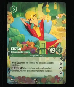 Disney Lorcana Card Kuzco Temperamental Emperor 8/C1 Promo Rare DLC NM 2024 (2) - Image 1