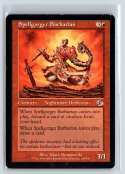 SPELLGORGER BARBARIAN - Judgment - MTG Magic the Gathering Card - Common - Image 1