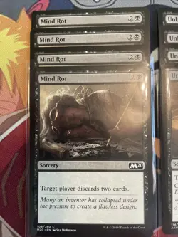 MTG Black Swamp Discard Card Playsets: 4x Each Mind Rot, Unburden, Duress NM/M - Image 2