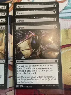 MTG Black Swamp Discard Card Playsets: 4x Each Mind Rot, Unburden, Duress NM/M - Image 4