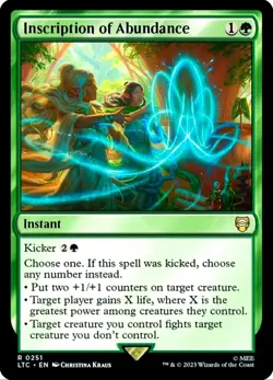 X 1 Inscription of Abundance NM-M Commander The Lord of the Rings 251 MTG - Image 1