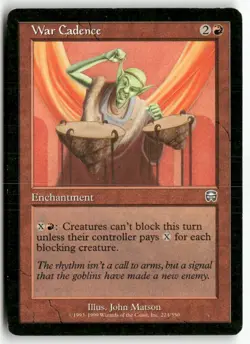 War Cadence 224 Uncommon Mercadian Masques Magic: The Gathering Lightly Played - Image 1