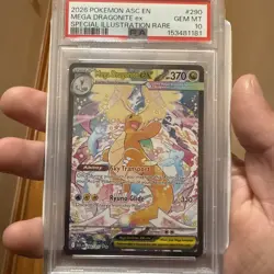 Pokemon 2026 Mega Dragonite ex 290 SIR Ascended Heroes GEM MINT PSA 10 - Image 1