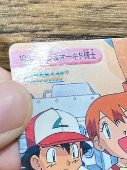 Pokemon Carddass Card 195 Ash & Professor Oak Pocket Monsters Anime Collection - Image 3
