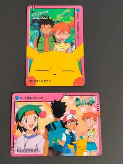 Pokemon Carddass Anime Collection 23 Misty Brock Pikachu Bandai Japanese eb147 - Image 1