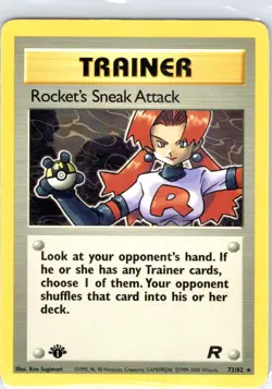 Rocket's Sneak Attack 72/82 Rare Team Rocket Pokemon 1st Edition MP non holo - Image 1