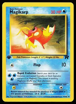 Magikarp 47/82 1st Edition Uncommon Team Rocket Pokemon Card - Image 1