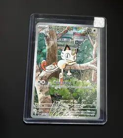 Pokemon TCG Meowth Illustration Rare Full Art Holo 106/094 Me02 English 70 HP - Image 1