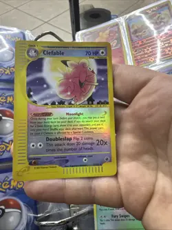 Pokemon TCG Clefable Expedition Base Set Reverse Holo Card 7/165 WOTC LP/MP - Image 1