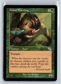 GIANT WARTHOG - Judgment - MTG Magic the Gathering Card - Common - Image 1