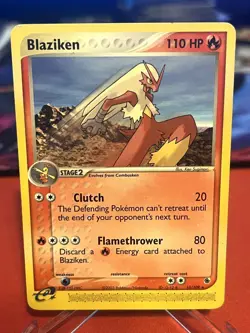 Blaziken 15/109 Rare Ruby & Sapphire Pokemon Moderately Played - Image 1