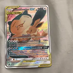 Pokemon Eevee & Snorlax GX SM169 TAG TEAM Promo Holo - SM Promos 2018 EN 270 HP - Image 1