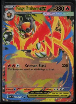 Mega Emboar ex 031/217 Pokemon Ascended Heroes Double Rare Near Mint - Image 1