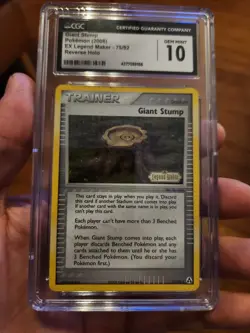 (POP 6) CGC 10 GEM MINT Pokemon Giant Stump Stamped Holo EX Legend Maker 75/92 - Image 2