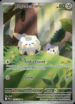 Togedemaru 104/094 Illustration Rare Phantasmal Flames Pokemon Near Mint - Image 1