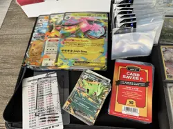 Pokemon Card Lot 300+ Holo Full Art EX GX V VMAX Collection + Jumbo Sleeves Dice - Image 5