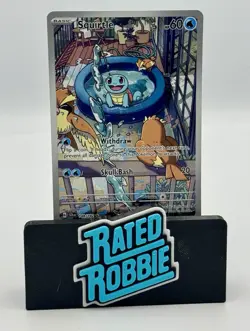 Pokemon Squirtle Holo Illustration TCG Card Stellar Crown 148/142 NM Condition - Image 1