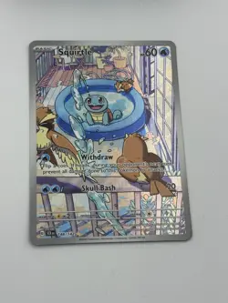 Pokemon Squirtle Holo Illustration TCG Card Stellar Crown 148/142 NM Condition - Image 3