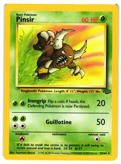 Pokemon TCG Pinsir 25/64 Rare Jungle Unlimited LP - Image 1
