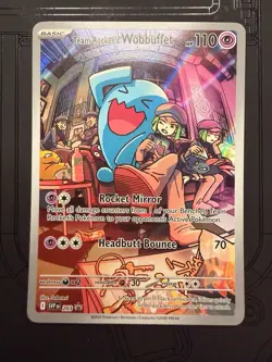 2025 Pokemon SV Black Star Promos Team Rocket's Wobbuffet SVP 203 Holo Rare NM - Image 1