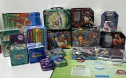 Pokemon TCG Accessories & Collectibles Bundle Empty Tins Manga Figures 15 Lbs - Image 1