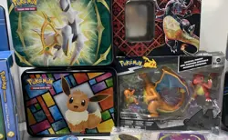 Pokemon TCG Accessories & Collectibles Bundle Empty Tins Manga Figures 15 Lbs - Image 3