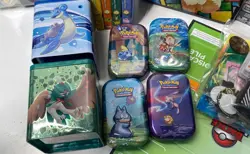 Pokemon TCG Accessories & Collectibles Bundle Empty Tins Manga Figures 15 Lbs - Image 4
